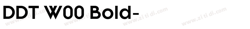 DDT W00 Bold字体转换